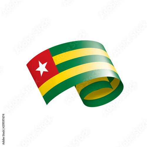 togo flag, vector illustration on a white background.