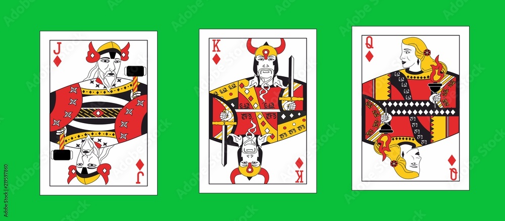 the illustration with the viking playing cards the illustration with the viking playing cards