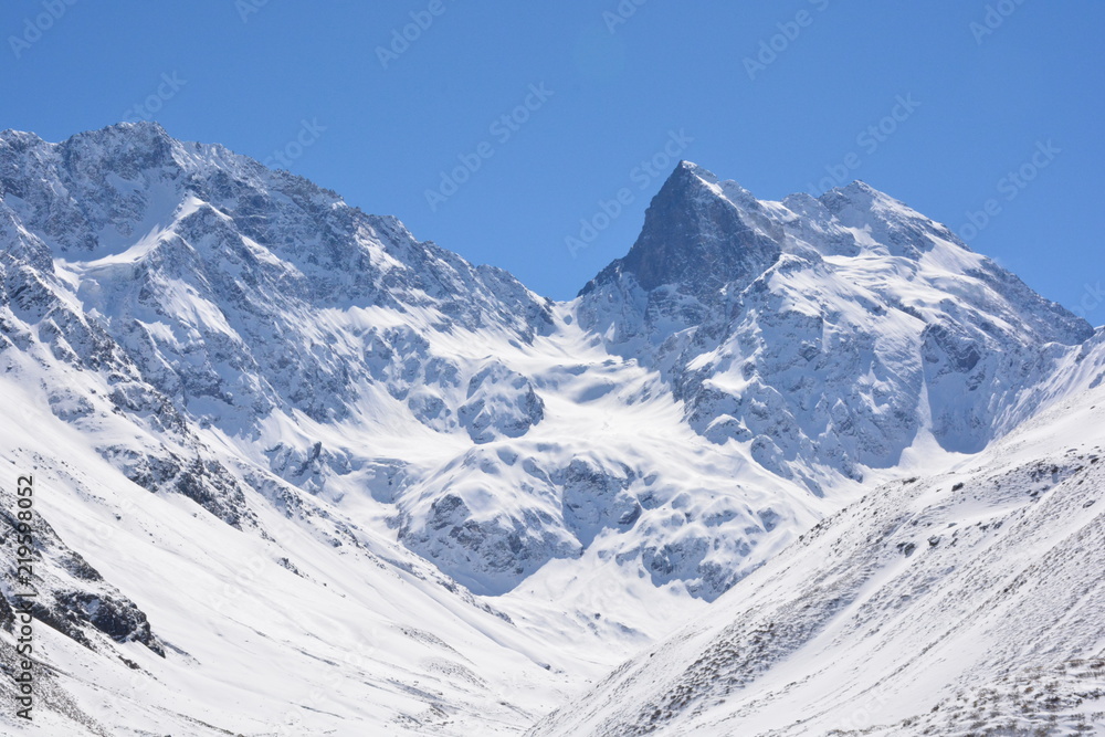 landscape of mountain snow