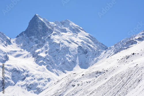 landscape of mountain snow