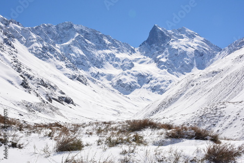 landscape of mountain snow