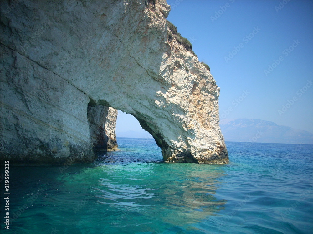 blue sea cliff
