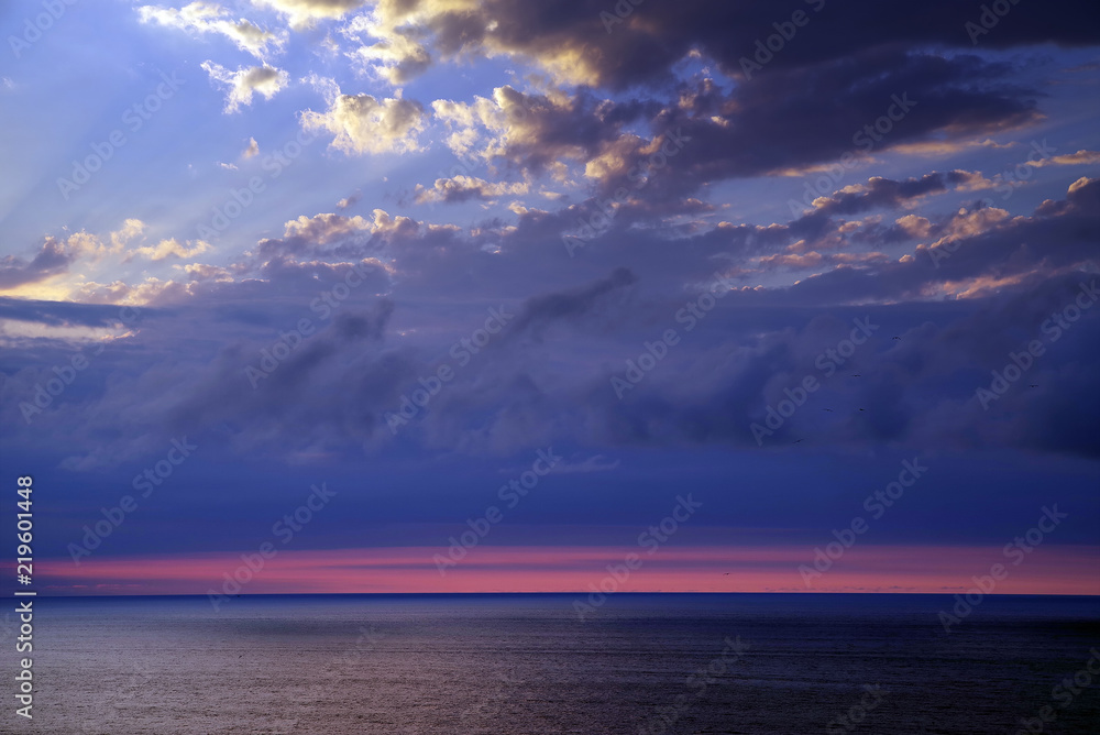 Fototapeta premium Atlantic Ocean sunset landscape