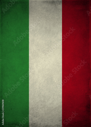 Red and green color vintage background ready for your text, old Mexico - Italy background