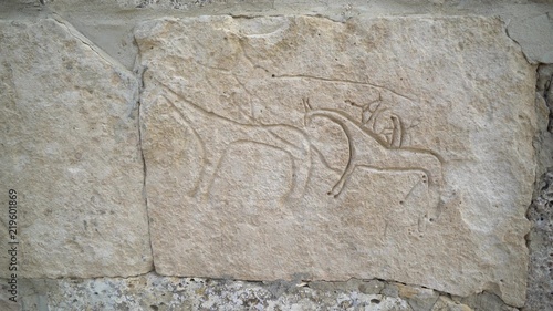 Принти на полотні rock carvings of animals
