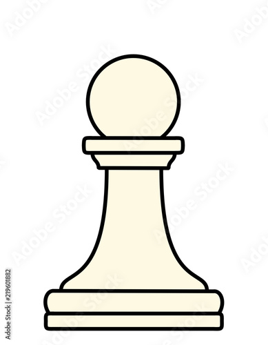 チェスの駒 ポーン 白 Stock Illustration Adobe Stock