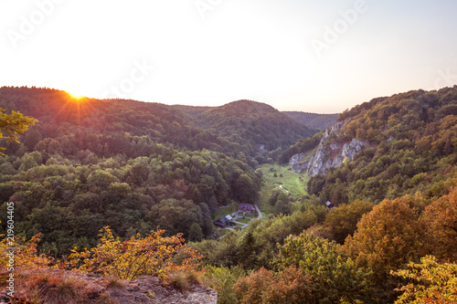 Colorful panorama of Ojcow National Park