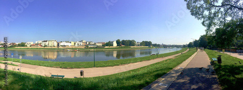 bank of the vistula river in Krakow, Poland