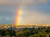 Beautiful rainbow appearing over Melbourne,Australia