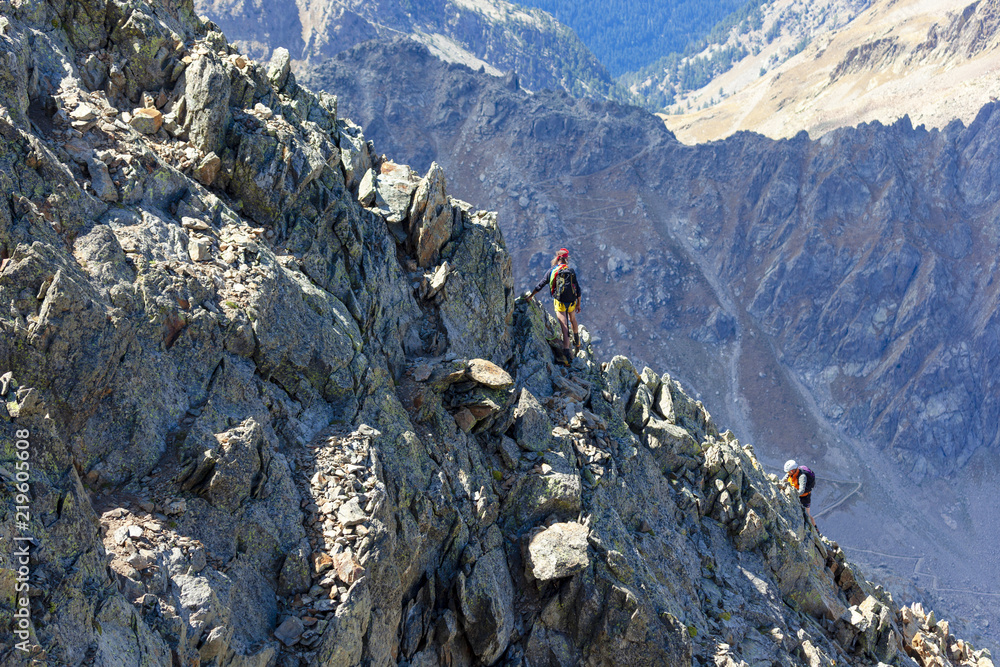 Alpinistes dans le Mercantour