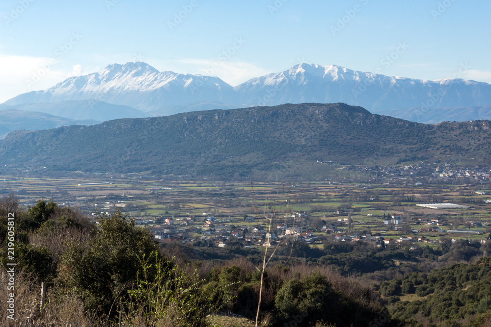 Fototapeta premium Amazing winter Landscape Pindus mountain, Epirus, Greece