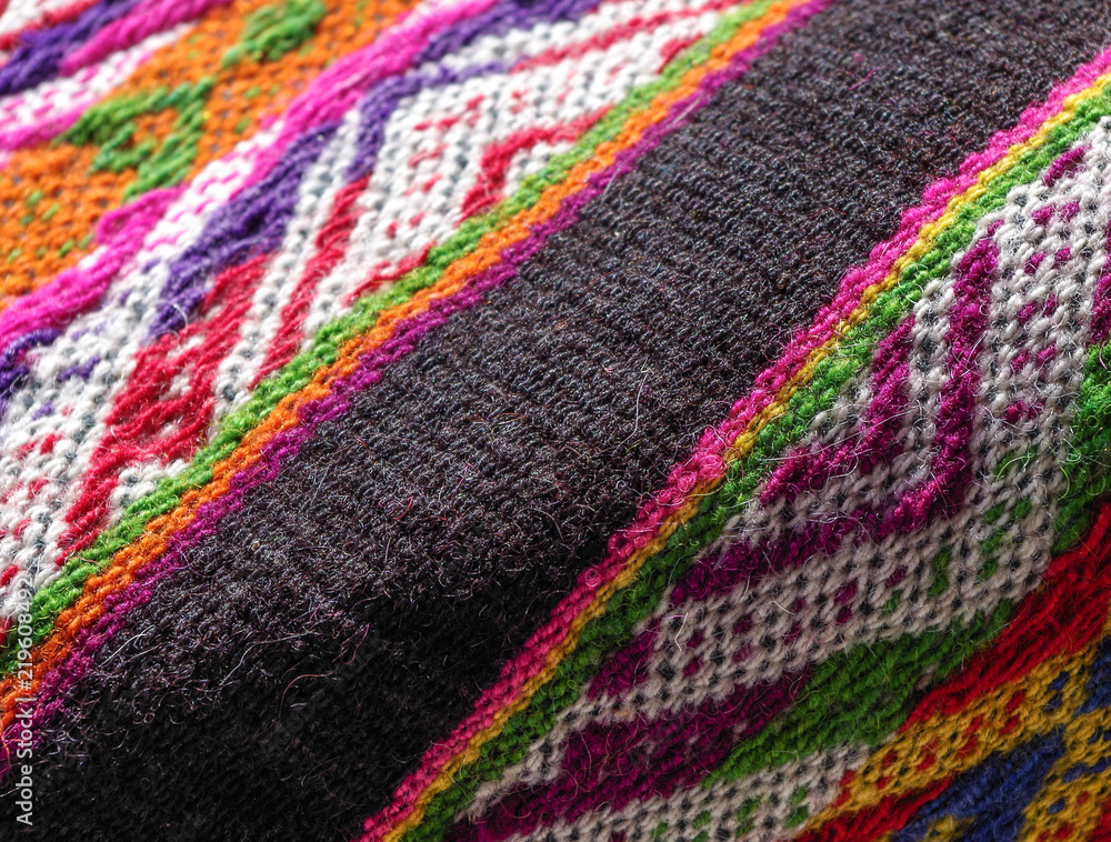 Peruvian poncho detail Peruvian poncho detail