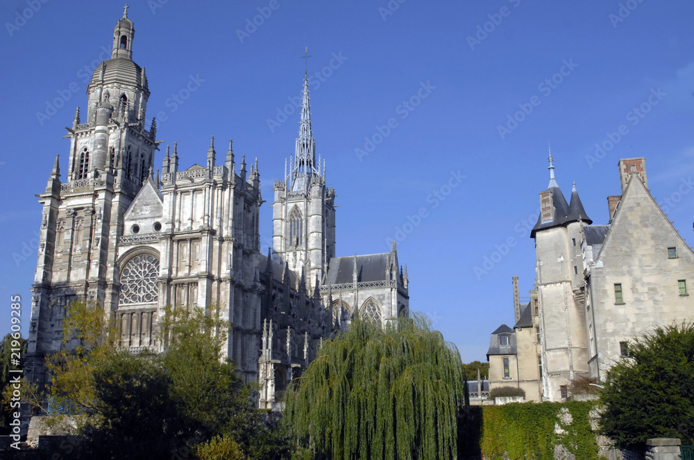 Ville d'Evreux, cathédrale Notre-Dame d'Evreux et le musée, département de l'Eure, Normandie, France