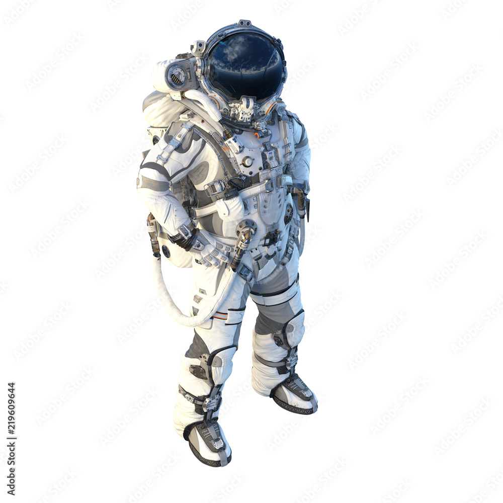 Astronaut on white. Mixed media Astronaut on white. Mixed media