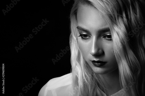 sad blond woman © tugolukof