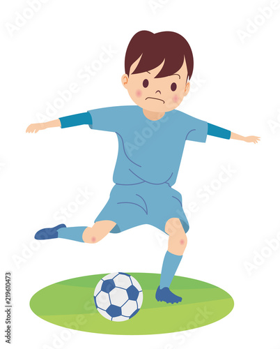 サッカー少年_シュート