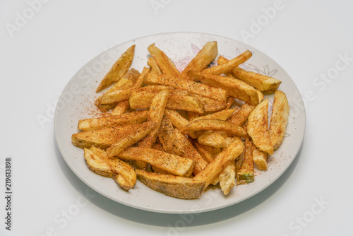 French fries with salt and paprika
