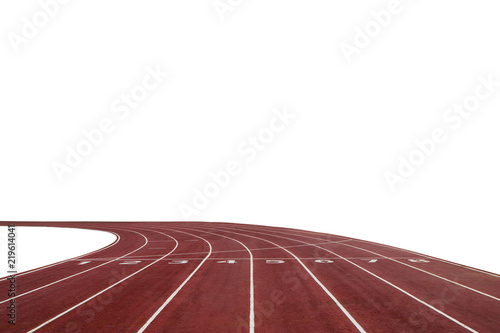 Running race track background with white copy space