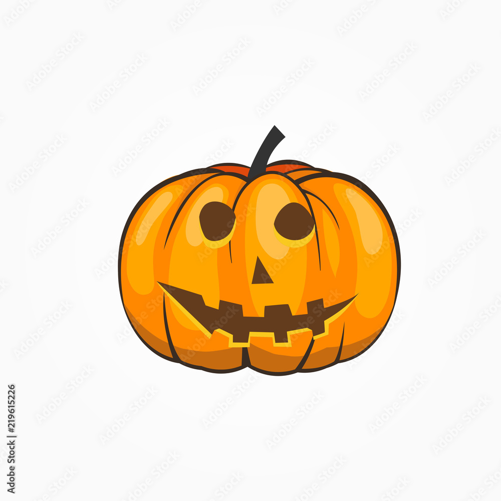 Fototapeta premium Halloween Pumpkins cartoon style