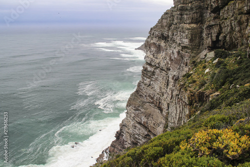 Cliffs by the Cape of Good Hope near Cape Town, South Africa