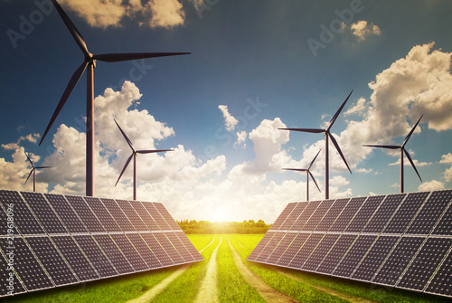 New energy, solar energy and wind energy make the world a better place