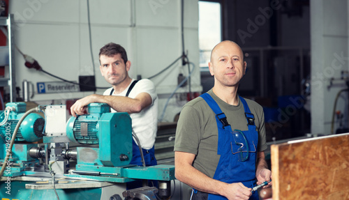 two worker in factory