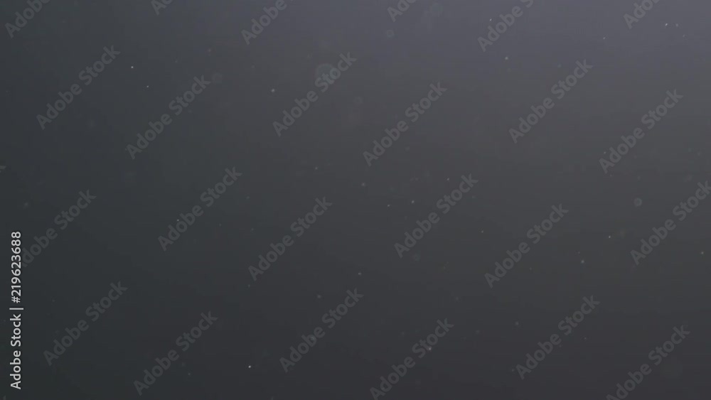 Slow motion backlit dust particles floating in the air on a black background with lens flare Slow motion backlit dust particles floating in the air on a black background with lens flare