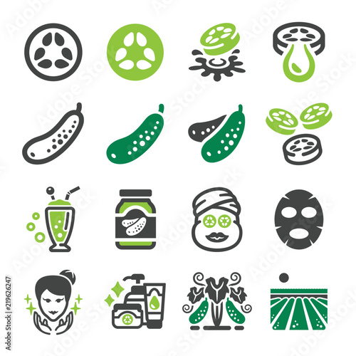 cucumber icon set