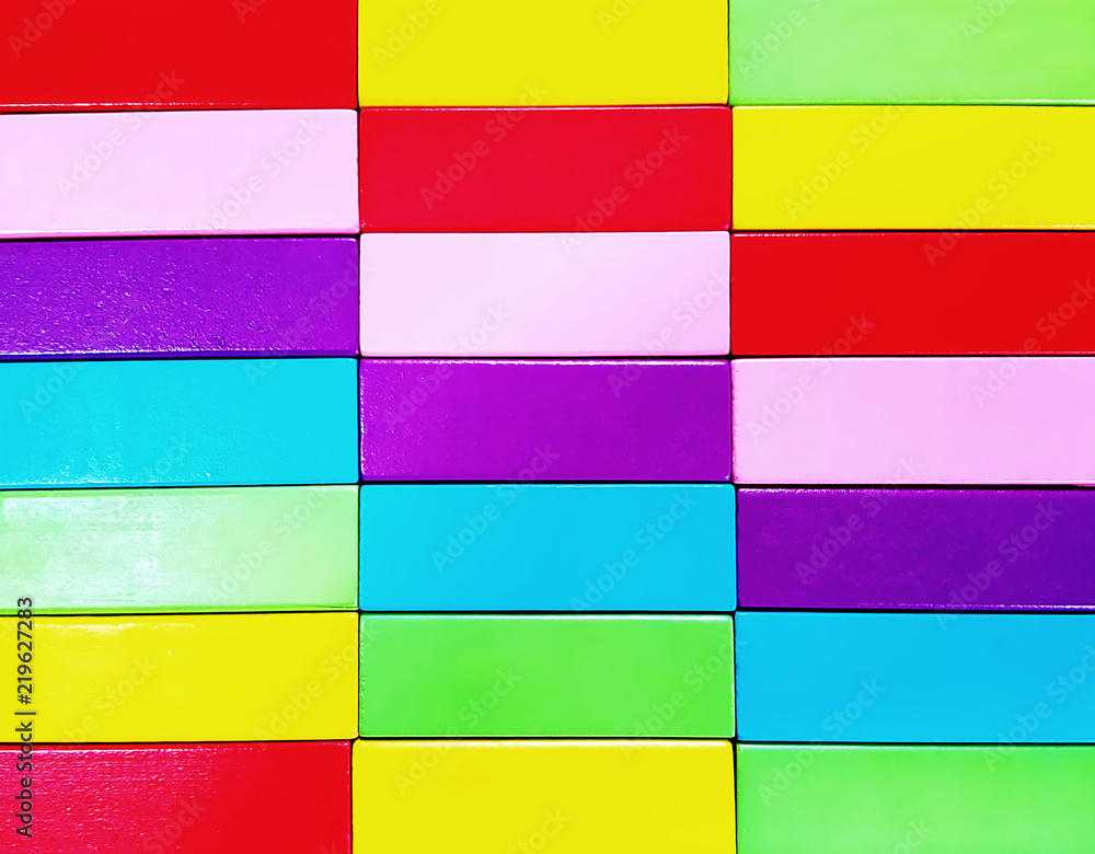 Full Frame Background of Colorful Wooden Blocks