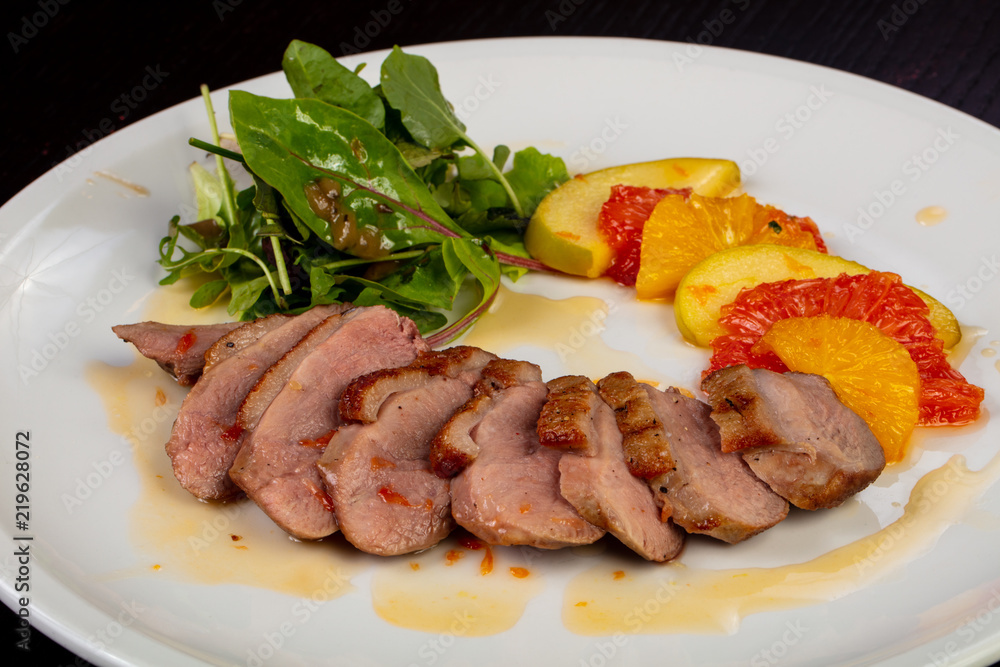 Tasty fried duck breast Tasty fried duck breast