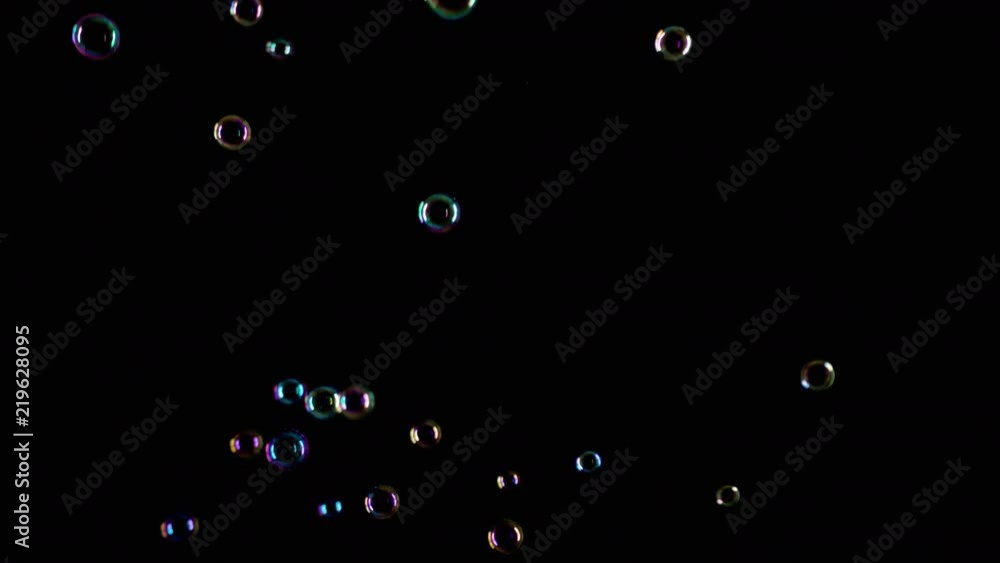 Soap Bubbles Isolated on Black Background Soap Bubbles Isolated on Black Background