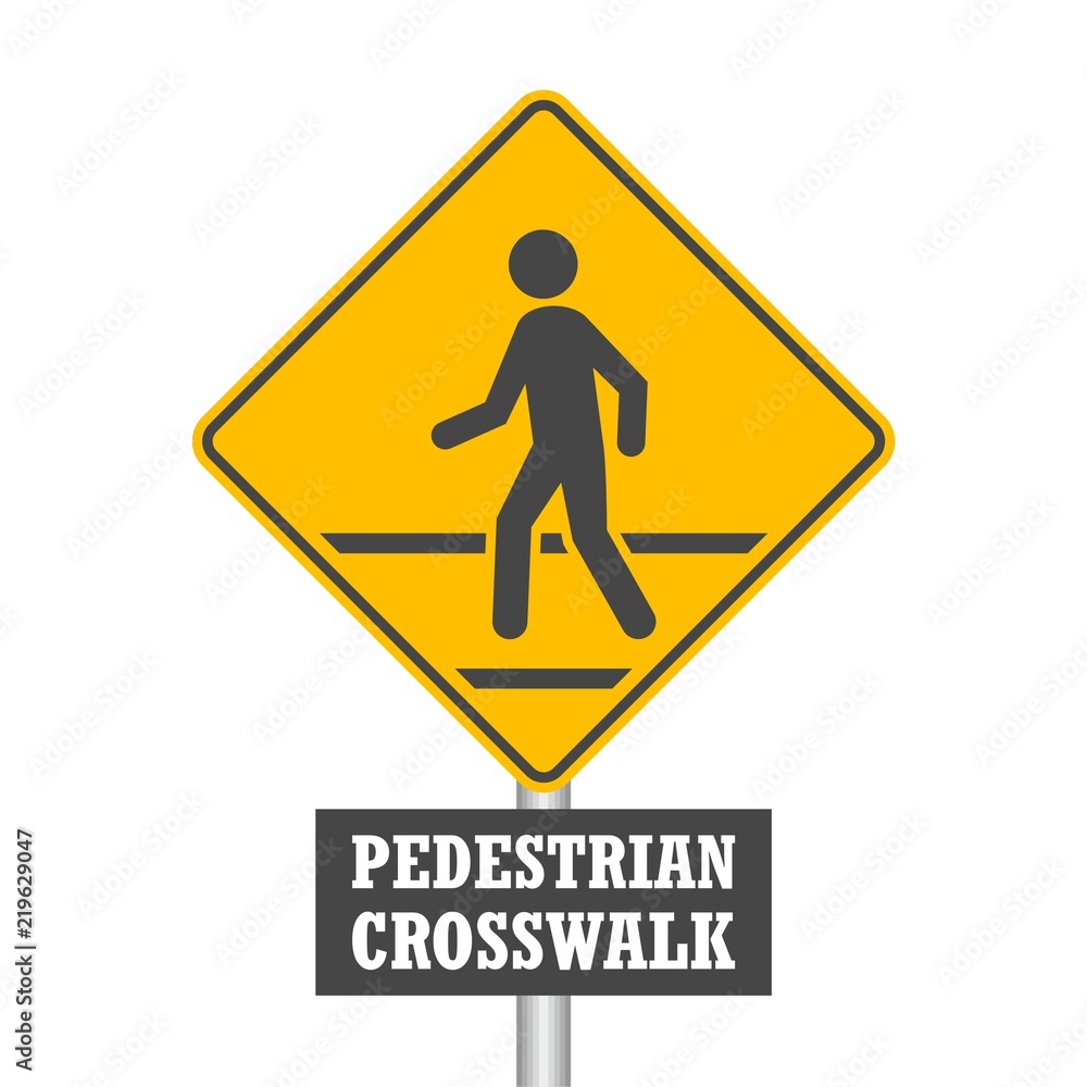 Pedestrian Traffic Sign isolated on white background Pedestrian Traffic Sign isolated on white background