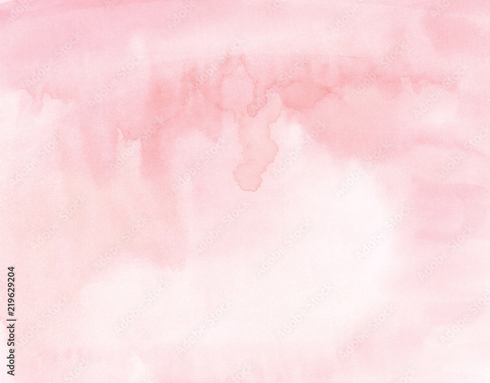 Pink watercolor background. Watercolor texture. 
