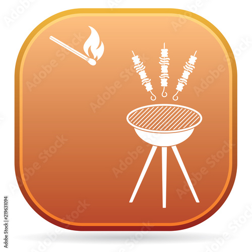 Grilled kebab icon
