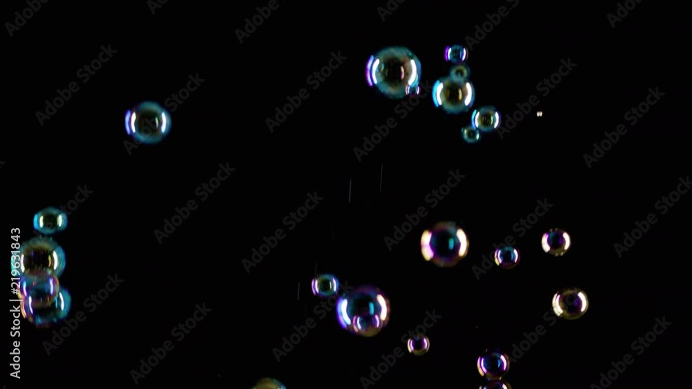 Soap Bubbles Isolated on Black Background Soap Bubbles Isolated on Black Background