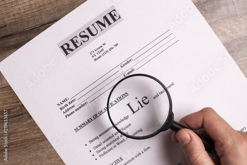Canvas Print Resume close-up