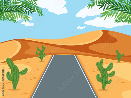 A road in desert