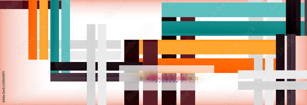 Obraz premium Color stripes and lines, geometric abstract background