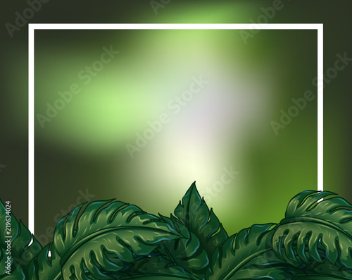A green leave frame