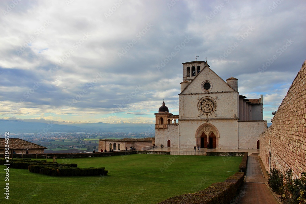 view of famous Basilica of St. Francis of Assisi