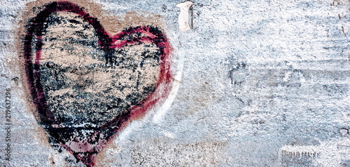 Wall Mural Texture of old gray concrete wall for background, grungy grafitti web banner