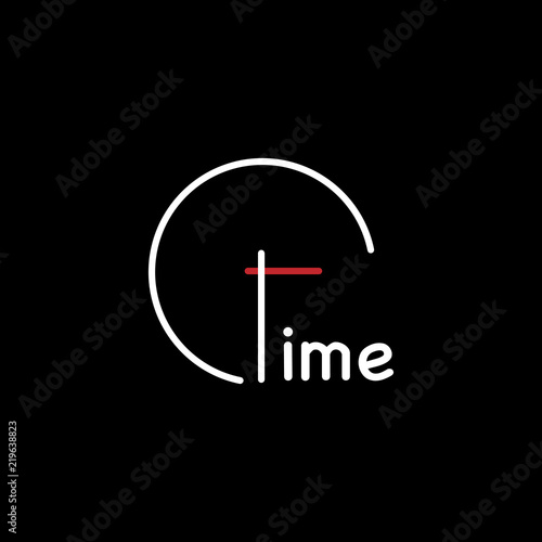 vector icon logo time concept minimalist