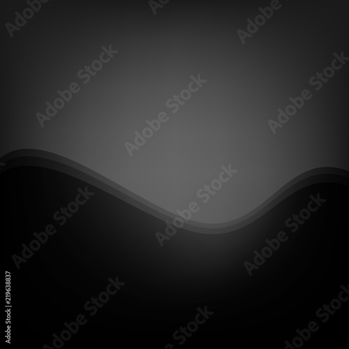 vector dark black curve step background with light for hi-light