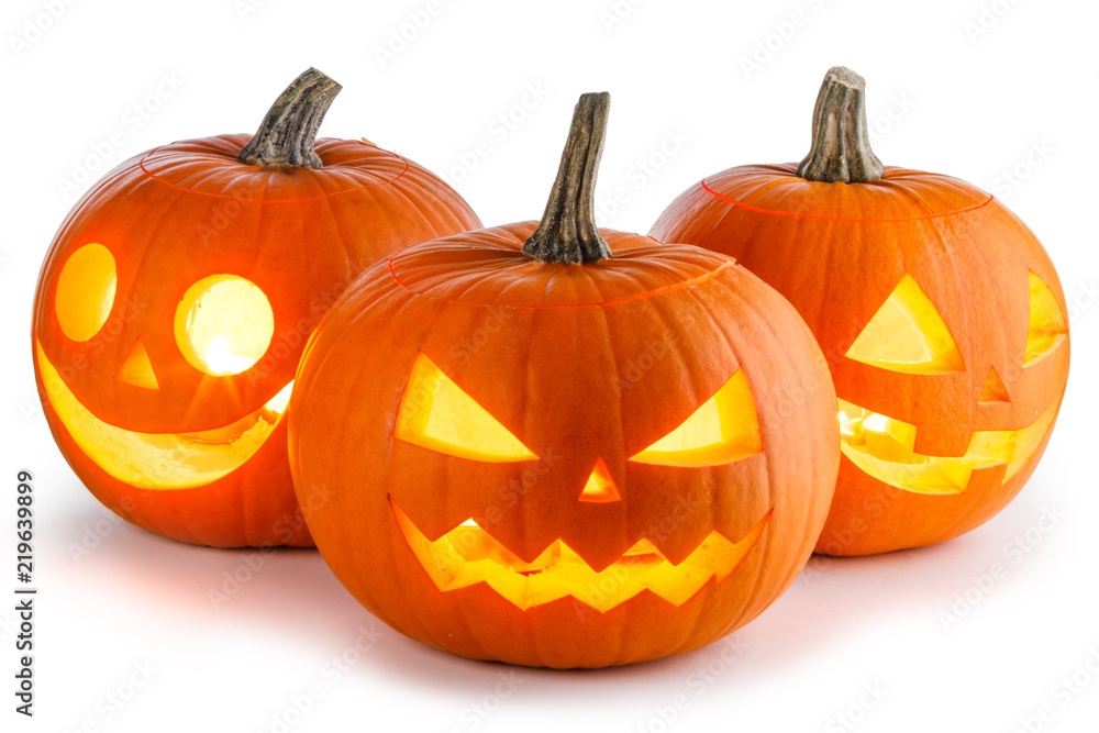 Halloween Pumpkins on white Halloween Pumpkins on white