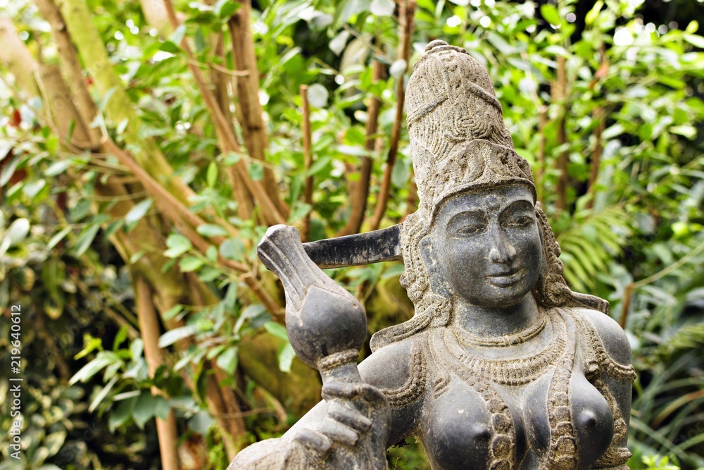 The Buddhist goddess Parvati is sitting in a meditative pose, South India, Tamilnadu, XX century The Buddhist goddess Parvati is sitting in a meditative pose, South India, Tamilnadu, XX century