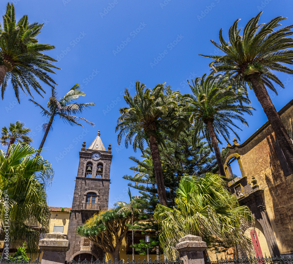 San Agustin convent, Historical museum inside a church and former convent amid serene garden surrounds. San Cristobal de La Laguna, Santa Cruz de Tenerife, Spain