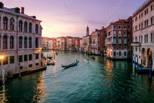 Gondola in the Grand Canal in Venice, Italy