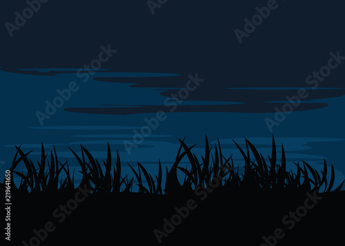 lake in nights backgrounds vector illustration 