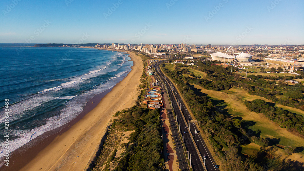 Looking back at Durban's skyline on a clear winter's morning