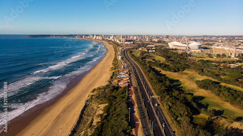 Looking back at Durban's skyline on a clear winter's morning photo
